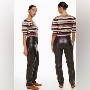 BNWT flattering Aritzia Leather Pants